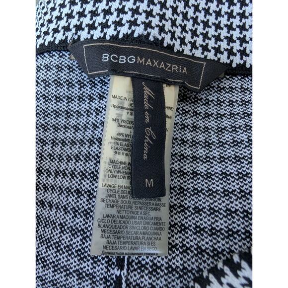 BCBG MAXAZRIA Women's Mars Houndstooth Jacquard Legging Sz M Black Combo Revolve - Picture 5 of 7